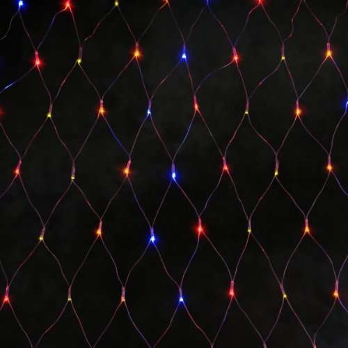 3M x 1M   Fairy light Net, Multi coloured