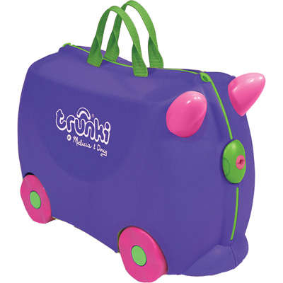 Purple TRUNKI, Ride on, Pull along Suitcase