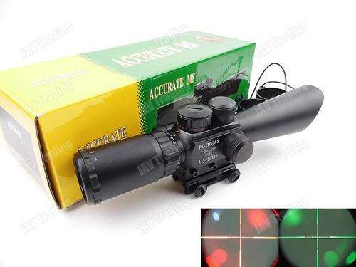 JGBG Accurate M8 3.5-10X40 R&G Illuminated Optical Rifle Scope With Red Laser
