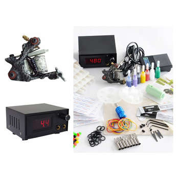 Complete Tattoo Kit with 1 Gun 1 Grip and 7 Colors Ink