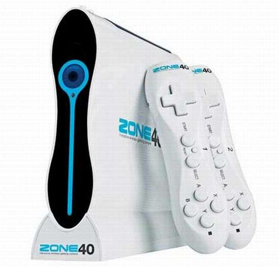 Zone 40 Wireless interactive gaming console with 40 Games