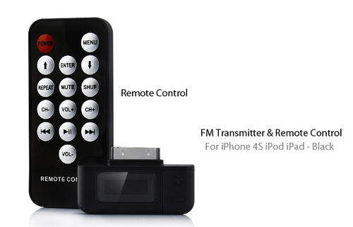 FM Transmitter & Remote Control For iPhone 3GS/4S/4G, iPod