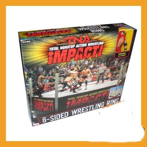 TNA 6-Sided Wrestling Ring With AJ Styles Exclusive Action Figure