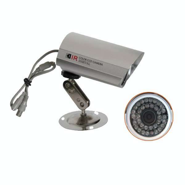 1/3"  Colour CCD 600TVL 36 IR LED Waterproof Security Camera