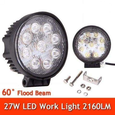 27 W Spot Beam LED Bar Off road Driving Lamp. Set of two.