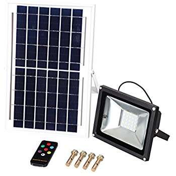 30W LED solar remote control floodlight with solar panel
