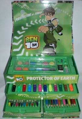BEN 10 ART SET, 54 Piece in a carry case