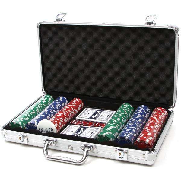 300 Piece TEXAS HOLDEM POKER SET, 11.5g Chips in an aluminium case