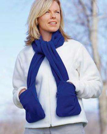 **Winter Warmer** Thermal Microwave Heated Fleece Scarf with Pockets