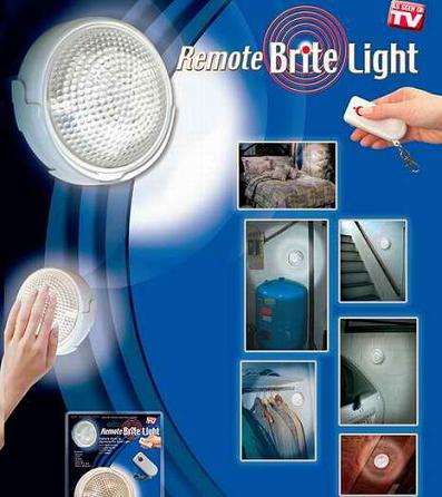 Remote Brite Light - Instant powerful light, anywhere without wires or electricty!