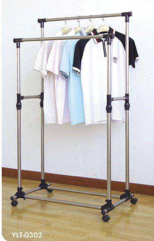 Stainless Steel DOUBLE RAIL TELESCOPIC CLOTHES RACK