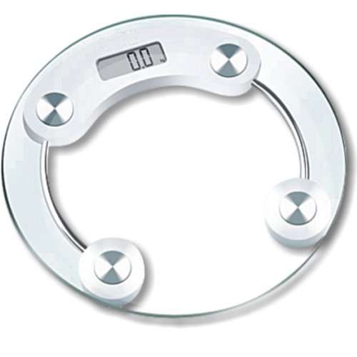 GLASS BATHROOM SCALE WITH LCD DISPLAY
