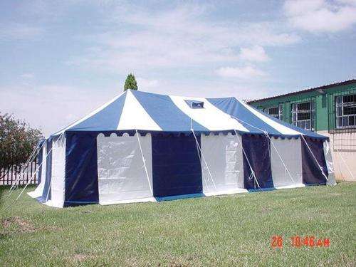 marquee tent 5 x 10m blue and white