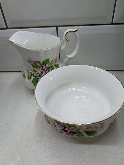 Royal Albert Mayflower Milk Jug and Sugar Bowl