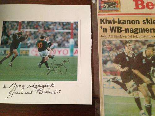PERSONALY SIGNED PICS/FOTO OF TWO MAJOR ROLPLAYERS  95 WCUP