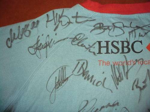 NSW HAND SIGNED SHIRT BY SQUAD( WARATAHS)