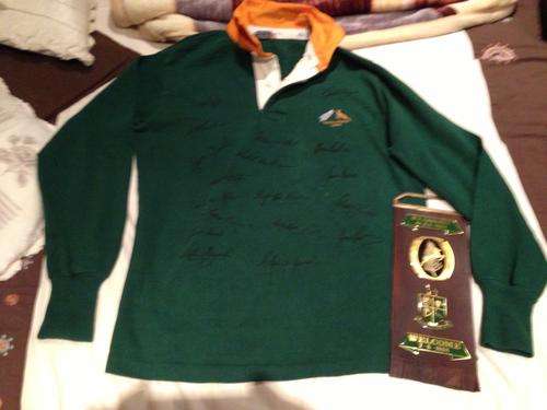 1986 SPRINGBOKS SIGNED RUGBY JERSEY
