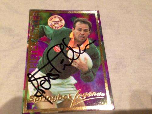Hand signed Pieter muller rugby card
