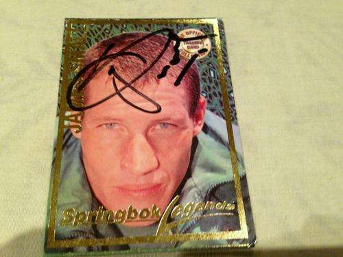 Hand signed James small rugby card