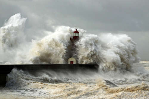 Bespoke Canvas Art - Coastal - Wave & Lighthouse