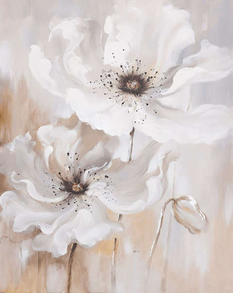 Bespoke Canvas Art - Floral -  Painted Flowers