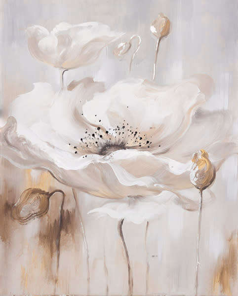 Bespoke Canvas Art - Floral -  Painted Flowers