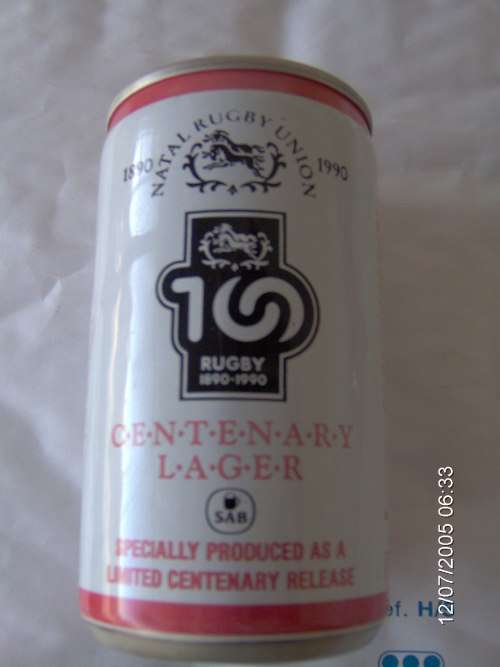 1990 Natal Rugby Union Centenary Lager Can