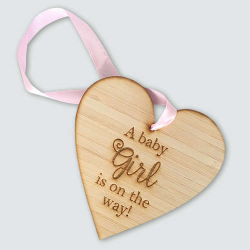 Baby girl heart ornament