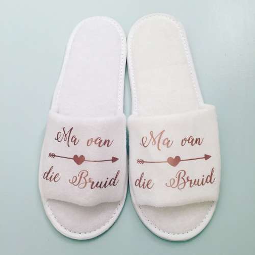 Rose Gold Ma van die bruid Wedding Slippers