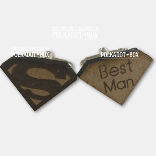 Wooden Superman Cufflinks