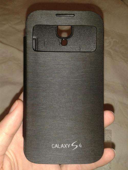 Black Samsung S4 s-view flip covers with FREE screen protector & stylus pen