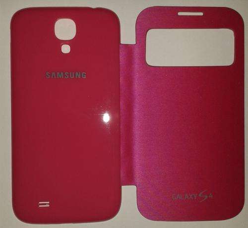 Brand new hot pink Samsung S4 s-view flip cover with FREE screen protector & stylus pen