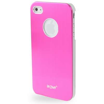 iPhone 5 & 5s Pink Brushed Aluminum Chrome  Protective Case
