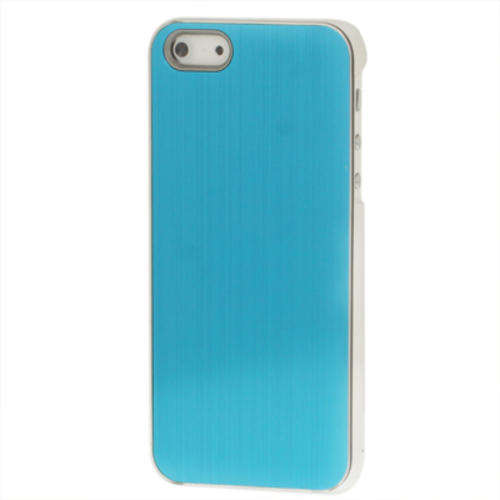 iPhone 5 & 5s blue Metal Brushed Paste Crystal Shell cover
