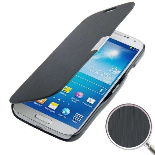Samsung S4 Black magnetic Brushed Texture Horizontal Flip case