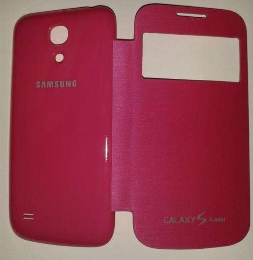 Brand new hot pink Samsung S4 mini s-view flip cover with FREE screen protector & stylus pen