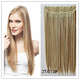FULLHEAD STRAIGHT HAIR EXTENTION WITH 5 CLIPS BROWN BLONDE MIX 27/13