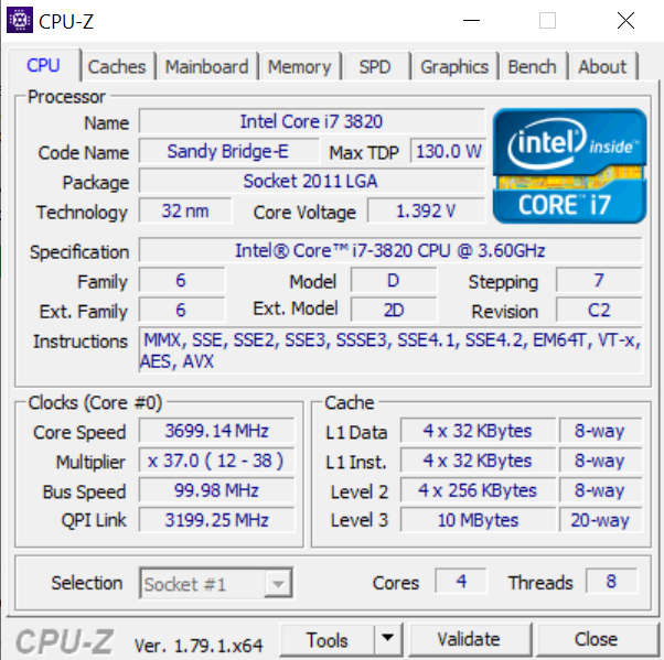 Desktop PC. i7-3820. GTX 1060 3GB