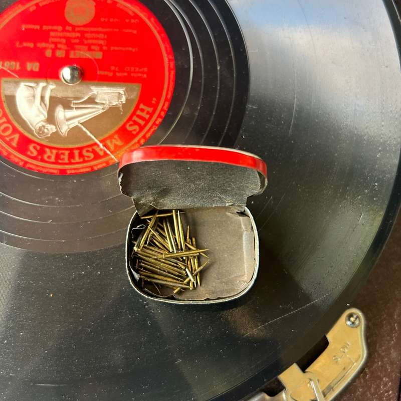 Vintage Paillard Wind Up Gramophone - Working