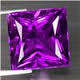 Amethyst Princess cut x 2 stones Total weight 0.95 ct