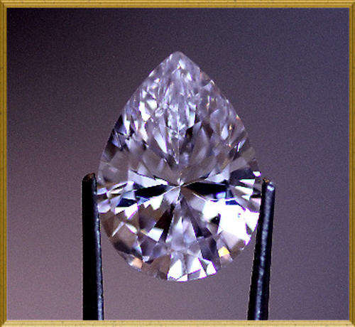 Natural Cubic Zerconia Pear shape 2.95ct
