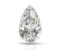 Russian Lab Created Ice white Pear shape Diamond 0.550cts