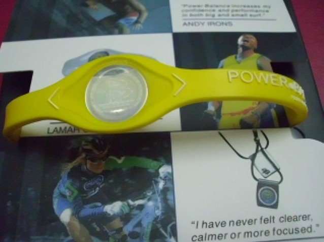 Power Balance Silicone Wristband Bracelet  - YELLOW - SMALL