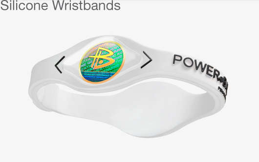 Power Balance Silicone Wristband Bracelet   CLEAR  XLARGE - WHITE LETTERS