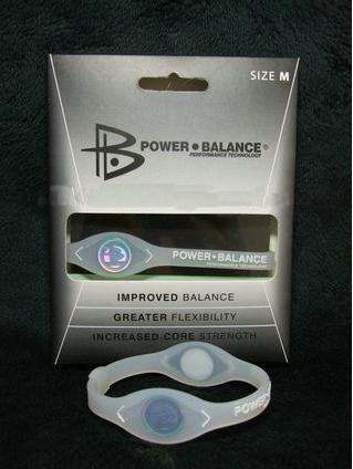 Power Balance Silicone Wristband Bracelet   CLEAR  SMALL - WHITE LETTERS