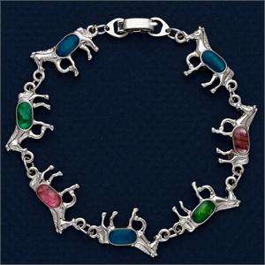 *new* HORSE Genuine Paua shell Bracelet - so CUTE *** Available in Blue and Multi Colour ***
