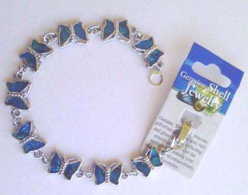 *new* Butterfly Genuine Paua shell Bracelet