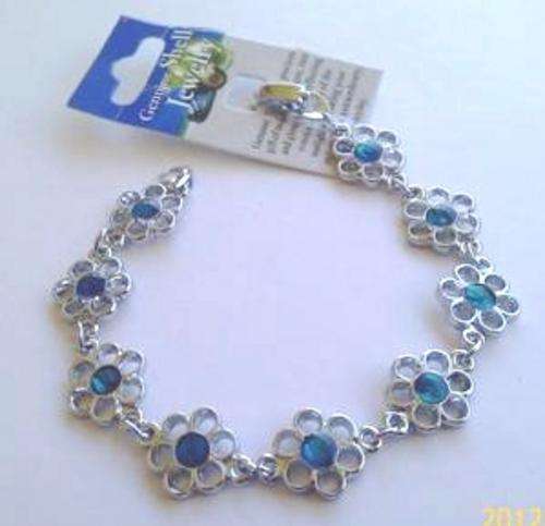 *new* Flower Design Genuine Paua shell Bracelet