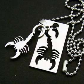 ***NEW*** Stainless Steel SCORPION Pendant & Chain