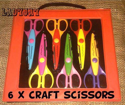SIX pairs of Craft Scissors in HANDY CARRY CASE
